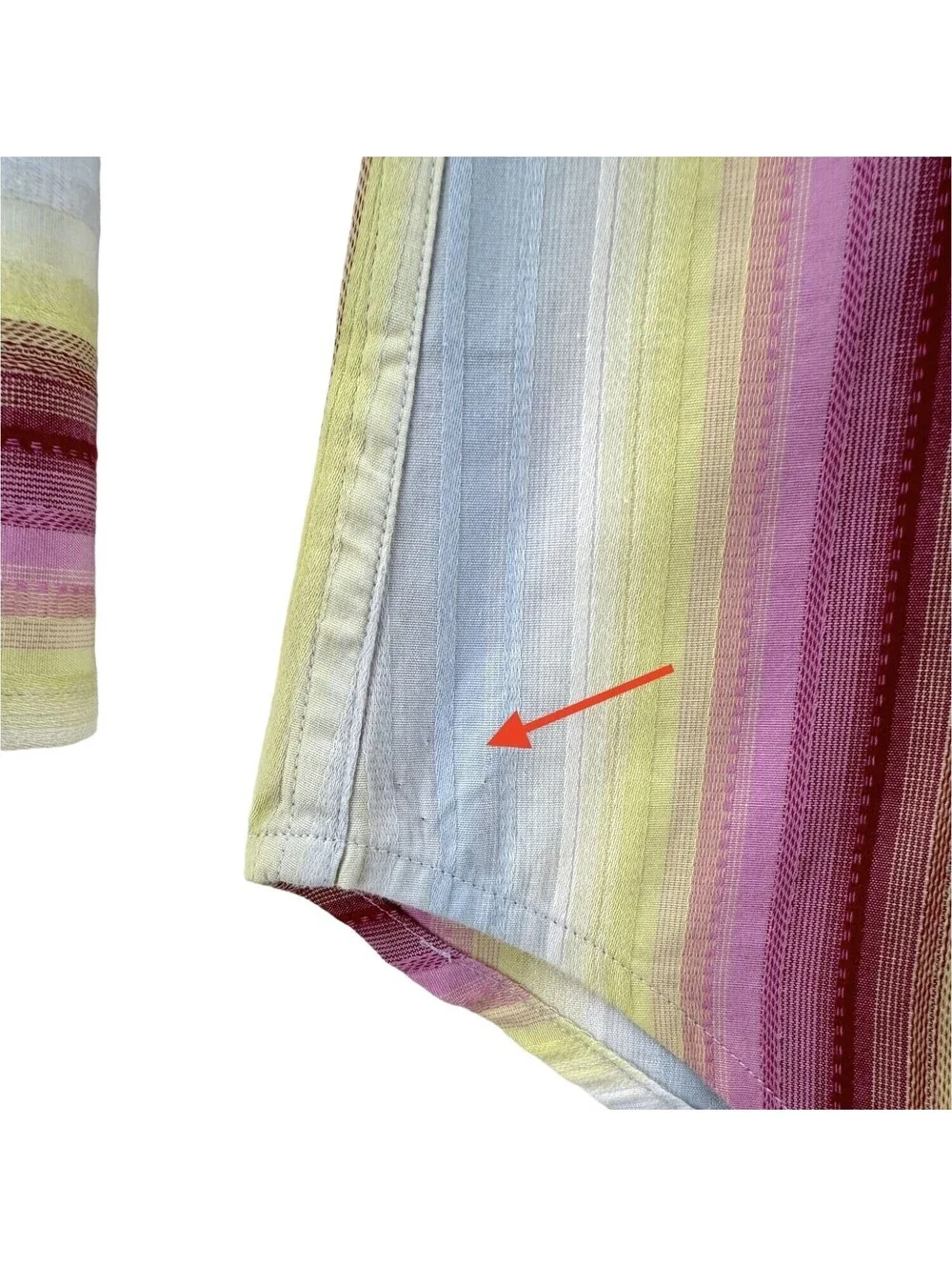 Robert Graham Multi-Color Stripe Embroidered Button Front Shirt 2XL